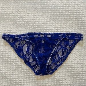 Mens Blue Lace Underwear - XXL